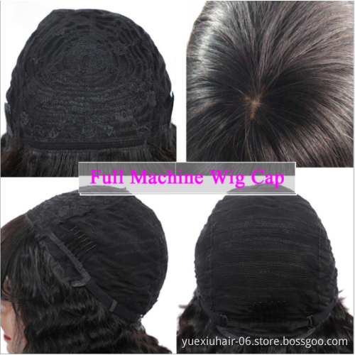 Machine Made Cheap Brazilian Human Hair Bob With Bang Wig,Wholesale Bob Wig For African American,Short Human Wig With Bangs